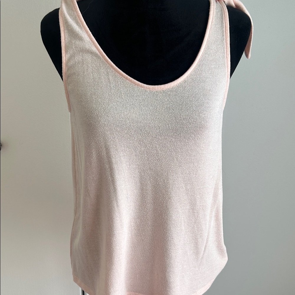 A New Day Light Pink Shimmer Tank Top